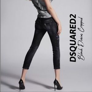 DSQUARED2 | Cropped Black Denim Jeans
